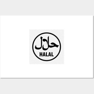 Halal sign Posters and Art